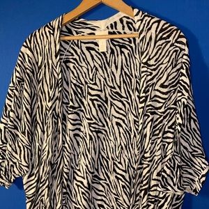 Zebra print cardigan!